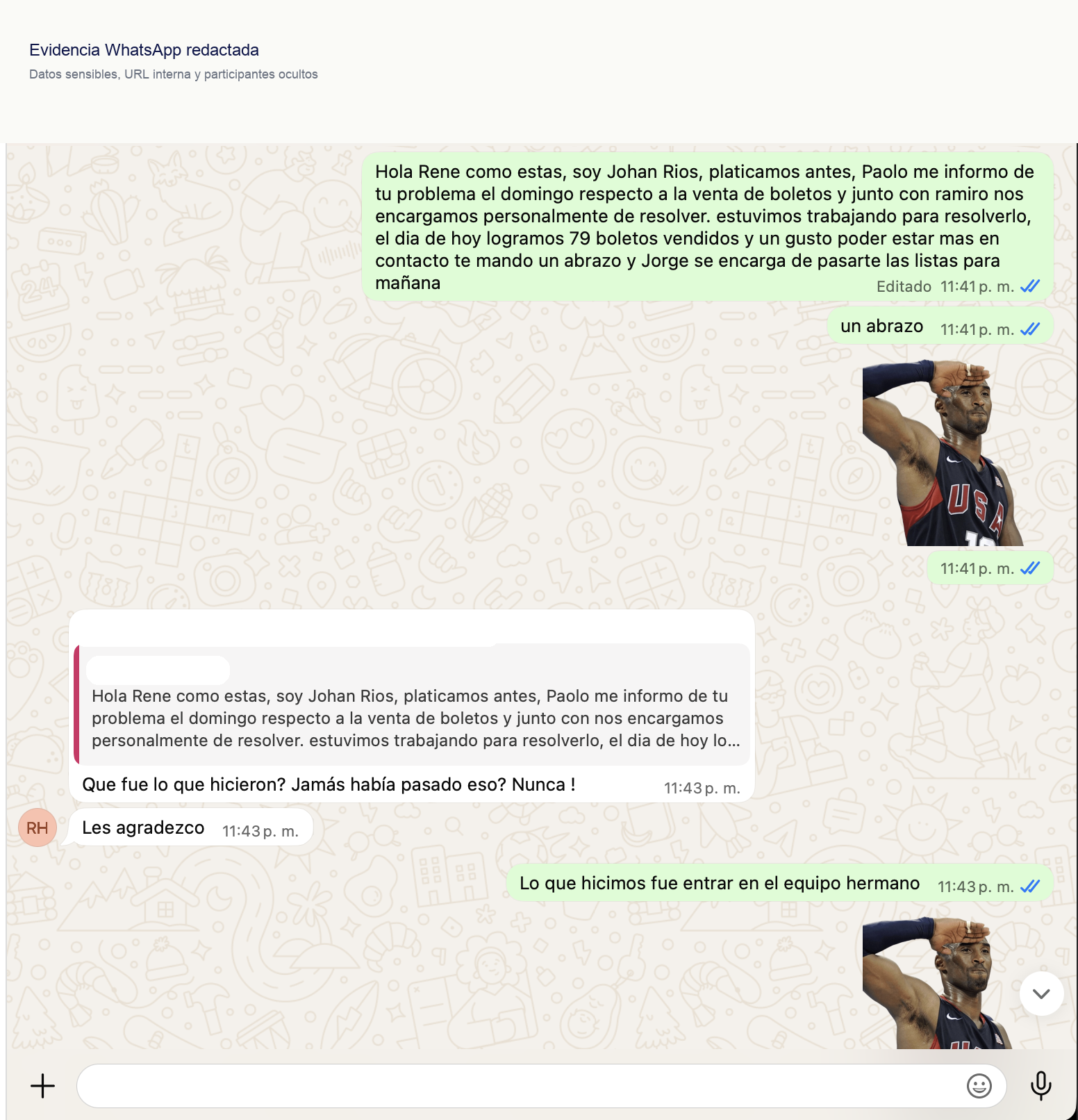 WhatsApp — 79 boletos vendidos